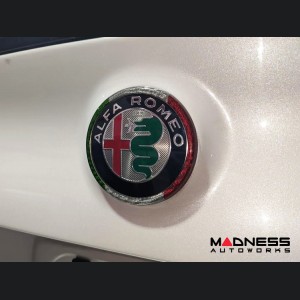 Alfa Romeo Giulia Rear Emblem Frame Trim - Carbon Fiber - Italian Theme